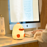 Diffuseur d'arômes en silicone mignon de canard de 100ml avec veilleuse Mini humidificateurs USB portables pour chambre à coucher pour hôtels Type de prise américaine