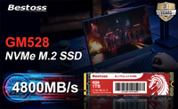 Bestoss SSD NVMe interne pour ordinateur de bureau M.2 512 Go/1 To/2 To PCIe 4.0x4 2280 Nouveau