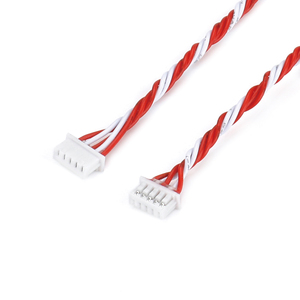 Câble AWM 5 broches JST femelle à fils torsadés, 3 rouges 2 blancs, pour signal de capteur multicanal OEM - Product Image 1