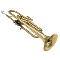 Hot Sale Bb-key Wind Instruments Professional Trumpet Brass Material Gold Color Trumpet with Case