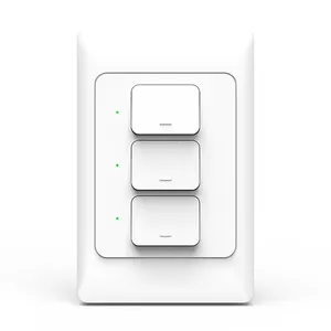 Zemismart WiFi Light Switch Neutral Wire Optional Wall Push Interruptor Alexa Google Home TUYA APP Control Physical Switches