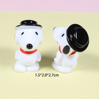 Figurines de chiots blancs miniatures 3D en résine, cabochons pour bricolage, vente en gros