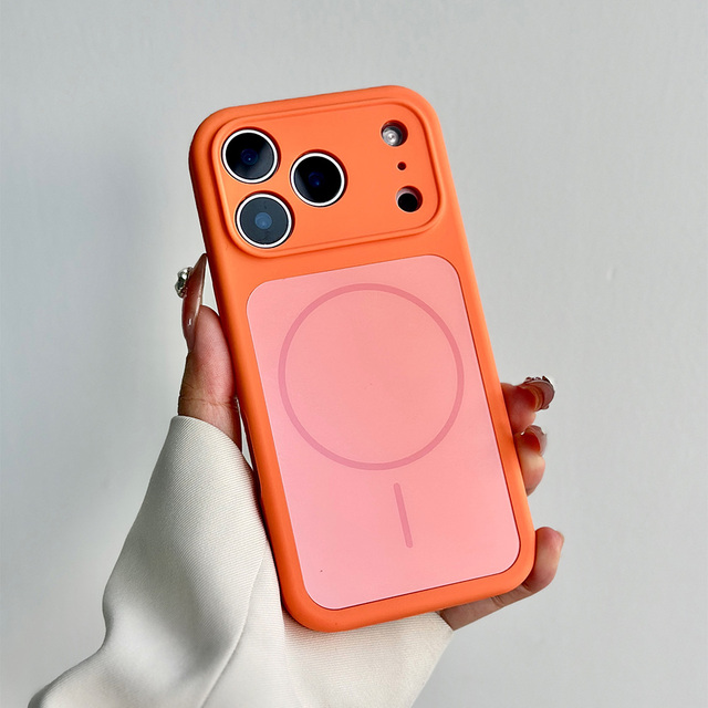 JOYPORODO S095 Matte Magnetic Backplate Silicone Phone case Fashionable Silicone case for iPhone 16 17 Pro Max Telefoonhoesje