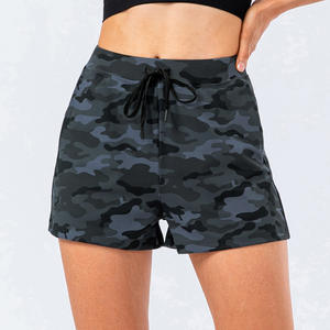 Pantaloncini da allenamento estivi con Logo personalizzato da <span class=keywords><strong>donna</strong></span> <span class=keywords><strong>bermuda</strong></span> traspiranti con vestibilità ampia e stampa leopardata mimetica da <span class=keywords><strong>donna</strong></span> - Product Image 3