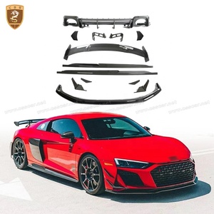 Cho <span class=keywords><strong>Audi</strong></span> R8 cơ thể Kit thực hiện phong cách khô sợi Carbon phía trước môi bên váy phía sau khuếch tán phía sau Spoiler BodyKit - Product Image 1