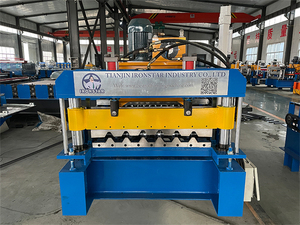 좋은 자동 벽 패널 컬러 스틸 아연 도금 7.2L 철 유약 지붕 타일 만들기 기계 미국에서 - Product Image 2