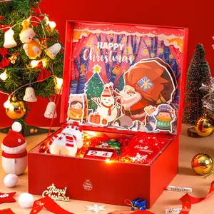Wholesale Unique Candy Cookie Christmas Advent Calendar Packaging Gift Box Luxury Christmas 3d Packaging