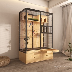 قفص طيور كبير الحجم للحيوانات الأليفة، فيلا فاخرة للببغاء شوان فنغ، صندوق شفاف بيئي للاستخدام الخارجي - Product Image 1