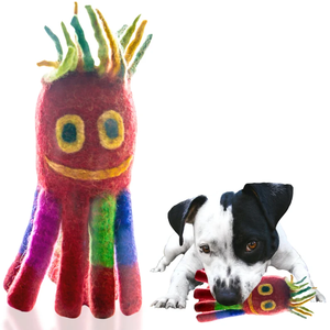 Giocattoli per Cani in Lana Feltrata Colorata - Set <span class=keywords><strong>di</strong></span> Giocattoli Allegri, Sicuri e Morbidi per Cani da Interno per Battaglie, Inseguimenti e Divertimento - Product Image 3