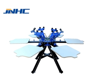 6-Station 6-Color Semi-Automatic Cylindrical Screen Printing Machine New T-shirt &amp; Paper Garments 500 Pcs/Hour 1 Year Warranty