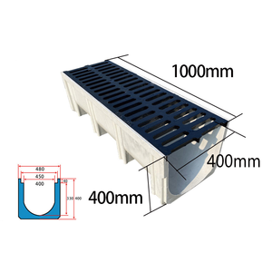 Canaux de drainage linéaires à installation facile et haute capacité de charge, canaux de drainage des eaux pluviales, canaux de drainage en résine pour sols, canaux de drainage routier - Product Image 6