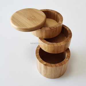 Contenitori per condimenti <span class=keywords><strong>sale</strong></span> <span class=keywords><strong>e</strong></span> pepe in legno di bambù - Product Image 1