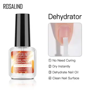Rosalind Logo Natural Gel Nails Art Polish Strengthener Bonder Primer And Nail Uv Gel Acid Free Prep Dehydrator Set For Manicure