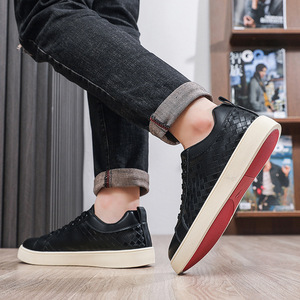 Baskets décontractées d'été pour hommes 39-45, nouveau style coréen, semelle <span class=keywords><strong>blanche</strong></span> souple, respirantes et polyvalentes, à lacets, pour jeunes hommes - Product Image 4