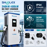 Station de recharge rapide pour véhicules électriques à courant continu 240kW-400kW à double connecteur 200V-1000V CCS2 GBT, borne de recharge commerciale pour véhicules électriques