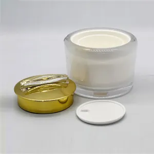 Customized High Quality 15ml 30ml 50ml 100ml 100ml Airless Pump Bottle Acrylic Bottle Face Cream Jar Set Cosmetic Bottle