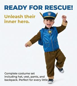 Costume de Cosplay Pat' <span class=keywords><strong>Patrouille</strong></span> pour Enfants Garçons Filles avec Ryder, Marcus et Stella pour Fêtes d'Halloween, Anniversaires, Pourim - Product Image 3