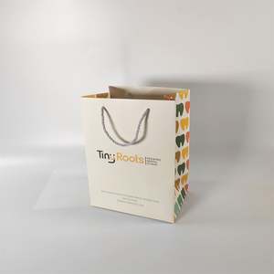 KUAIMA Prix de gros bon marché Sacs de shopping en papier blanc de haute qualité avec logo imprimé, finition mate, art fin, avec logo - Product Image 1