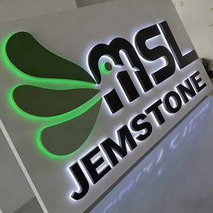 Lettre personnalisée 3D rétroéclairée à LED, logo lumineux mural, lettre en acier inoxydable, lettres en métal 3D à LED - Product Image 5