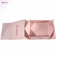 Bas quantité minimale de commande Logo personnalisé en gros de luxe noir aimant boîte de papier perruques vêtements carton pliant magnétique boîte-cadeau boîtes de papier d'emballage