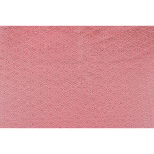 Triloki Flower Brocade <b>Fabric</b> Baby Pink Poly Brocade <b>Medium</b> Weight Woven Embroidered For Sari Apparel By The Yard - Product Image 2