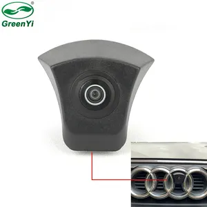 GreenYi balıkgözü Lens CCD HD gece görüş ön görünüm İleri Logo kamera için Audi A1 A3 A4 A5 A6 A7 q3 Q5 dikiz kamera Q7 TT araba