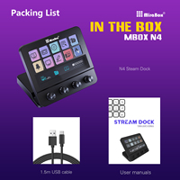 MiraBox N4 Stream Deck de Creator's Choice - 10 touches LCD dynamiques, écran tactile, 4 boutons - Parfait pour OBS, DaVinci, Adobe, prêt pour l'OEM