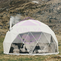 7M Structure En Acier Glamping Skylight Dôme Maison Randonnée Forêt Sauvage Camping Préfabriqué Dôme Tentes Tente Extérieure Hotsale