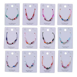 Bracciale con Perline in Acciaio Inossidabile Misto, 8 Tipi, Gioielli alla Moda, Regalo Unisex, Motivo a Stella - Product Image 1