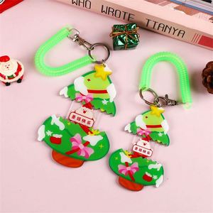 Creative and Cute Cartoon <b>Pull</b>-Out Acrylic Christmas Keychain Made of Plastic - Product Image 3