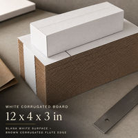 Boîte d'expédition en carton ondulé blanc pour e-commerce, pliable et à plat pour la distribution au détail
