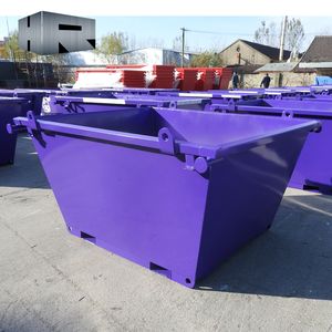 Heroeq 1立方メートルダンプスターマイルドスチールQ235またはQ345廃棄物スキップビンメタルクレーンビンリフティングラグ付き - Product Image 2