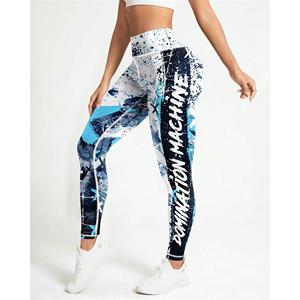 Leggings de yoga taille haute pour femmes, design punk élégant, taille élastique, respirant, extensible, rehaussement des hanches pour la course à pied, l'entraînement, approvisionnement ODM - Product Image 6