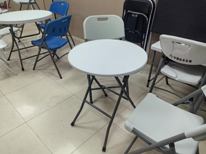 5ft có thể điều chỉnh vòng nhựa gấp bảng Bàn Ngoài Trời bên hồ bơi và phụ kiện tùy chỉnh hiện đại ăn Patio đồ nội thất thiết lập - Product Image 6