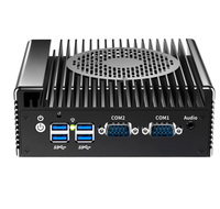 Mini PC industriel refroidi par ventilateur CANGHAN, ordinateur embarqué basse consommation avec double LAN et double ports COM pour l'automatisation à la périphérie