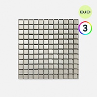 Mosaïque de carreaux de verre BJD style européen Manhattan Light Tea Pearl 300x300mm, design de surface mixte, pour mur de fond d'espace commercial