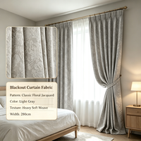 Tissu Jacquard 100% Polyester Teint Résistant à la Décoloration Largeur 98 pouces Anti-Attraction Poids Moyen pour Rideaux de Projet et Usage Domestique