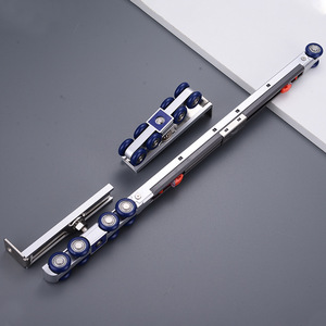 Décoration d'intérieur, accessoires de quincaillerie pour portes et fenêtres en acier inoxydable, design moderne et simple, roulettes de porte coulissantes à double amortisseur - Product Image 3