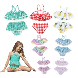 Yiwuyiyuan <strong>Girls</strong> Bathing Suits <strong>Girls</strong> Bikini Set Ruffle <strong>Swimsuit</strong> Printing Cute Two Piece <strong>Swimsuit</strong> for 1-6 Years <strong>Girl</strong> - Product Image 1