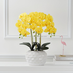 SLF016 Prix d'usine <span class=keywords><strong>Orchidée</strong></span> artificielle en soie importée en pot, Phalaenopsis artificielle, Décoration <span class=keywords><strong>pour</strong></span> la maison et le bureau - Product Image 4