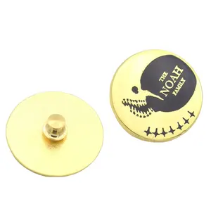 Custom monster logo pin badge zinc alloy the Noah family metal gold lapel pin with cusp clutch