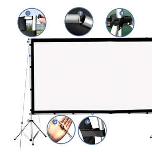 New popularite ngoài trời <span class=keywords><strong>Matt</strong></span> Trắng Tripod tầng đứng cho nhà đứng Tripod khung màn hình máy chiếu - Product Image 2