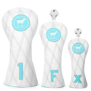 Housse de club de golf en cuir PU avec patch brodé personnalisé par le fabricant pour driver et bois de golf - Product Image 1