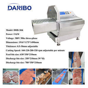 เครื่องตัดเนื้อหมู เครื่องหั่นซาลามี 1-30 มม. เครื่องหั่นเนื้อแช่แข็ง พร้อมเบคอนสเต็ก สำหรับร้านอาหาร - Product Image 6