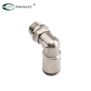 PL Khí Nén Lắp 4 6 <span class=keywords><strong>8</strong></span> 10 12Mm NPT Nam Chủ Đề 90 Độ Khuỷu Tay Đồng Thau Một Chạm Ống Nối Không Khí - Product Image 2