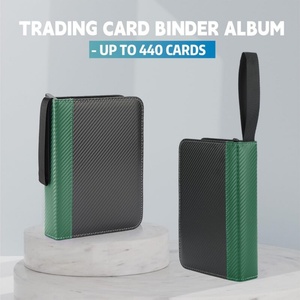 Classeur de cartes vert en cuir PU durable à 4 pochettes, personnalisé avec motifs Pokémon, vente en gros directe usine - Product Image 4