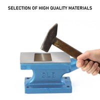Étau en fer bleu pour banc de travail, étau en corne de chèvre sans trous, grand étau en acier pour forgeage, outils de marteauillage pour monteur, outils de fabrication de bijoux, bricolage