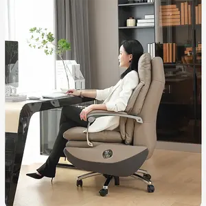 Venta al por mayor de lujo de cuero genuino silla de oficina ejecutiva eléctrica Silla elevadora personalizada sillón reclinable eléctrico silla reclinable para la venta