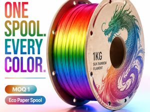 Filament PLA Soie Arc-en-ciel 1,75 mm 1 kg Dégradé Couleurs Macaron Forêt Univers Série Bobine en Papier Écologique pour Imprimante 3D - Product Image 6