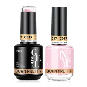 BORN PRETTY 15ml DUO Same Color UV Gel Kit HEMA Free Organic 2 IN 1 Color Matching Gel Polish and Nail Lacquer Combo Set